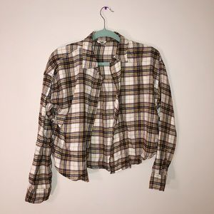 Cropped Forever 21 Flannel